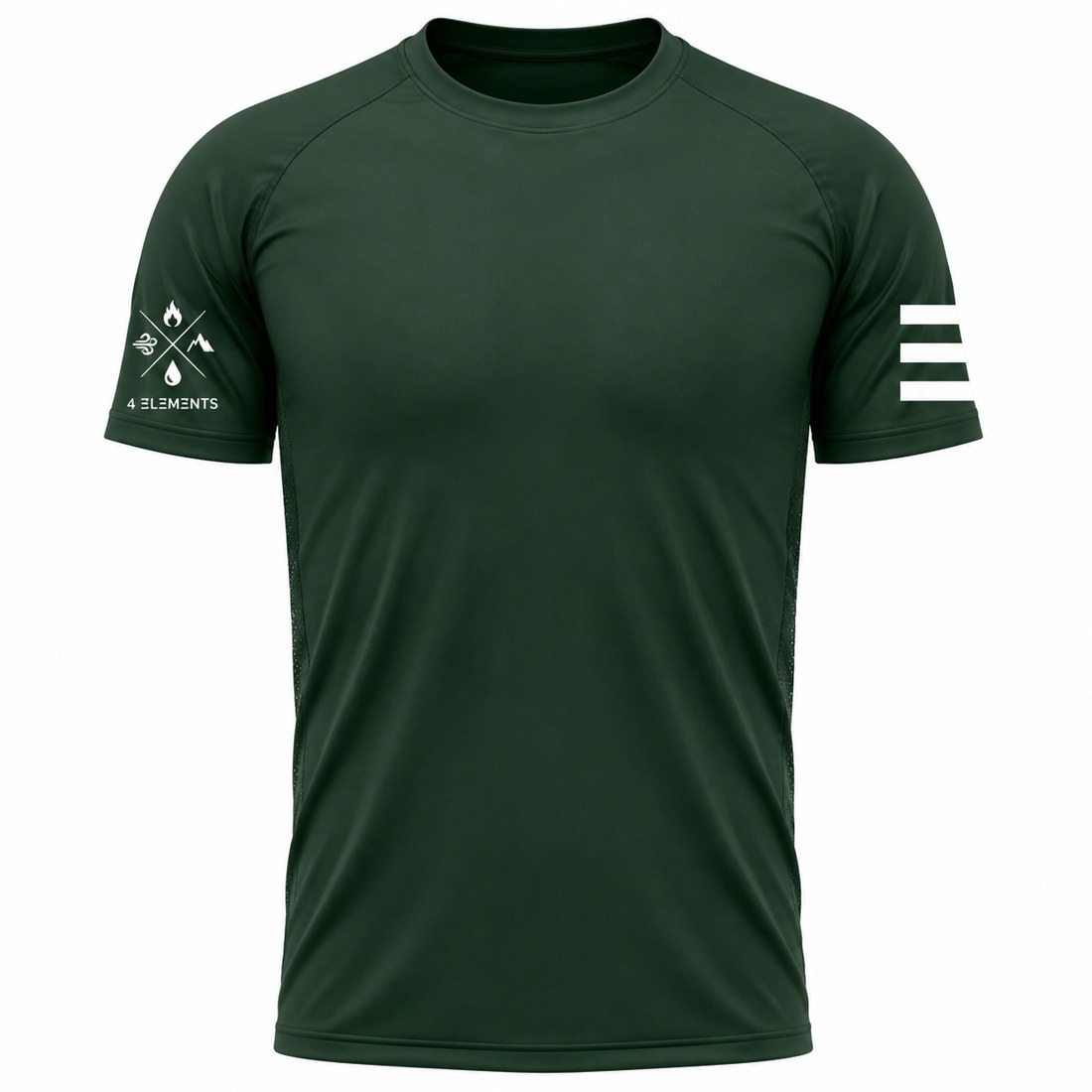 Earth tee in forest green